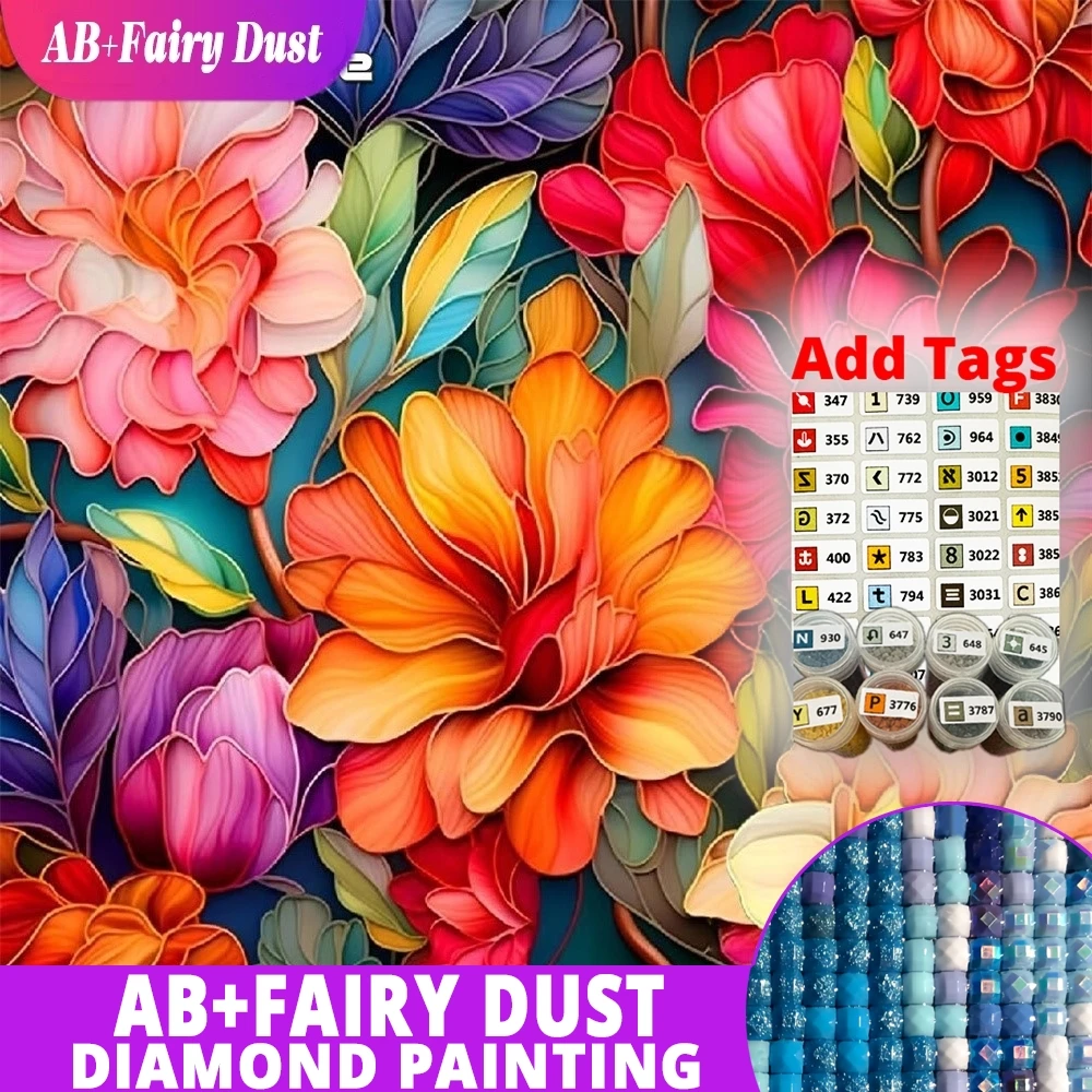 AB Fairy Dust Diamond Painting Flower Colorful Picture of Rhinestones DIY Mosaic Cross Stitch Kits Embroidery Decor for Home
AB Fairy Dust Diamond Painting Flower Colorful Picture of Rhinestones DIY Mosaic Cross Stitch Kits Embroidery Decor for Home