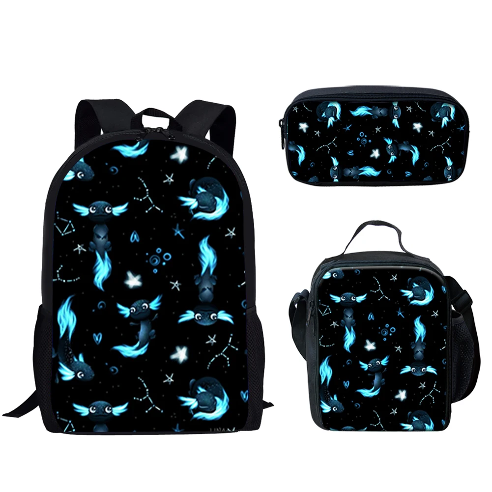 Cute Cartoon Axolotl Print 3Pcs School Bag for Teen Boys Girls Backpack for Primary Student Schoolbags Large Capacity Backpack
Cute Cartoon Axolotl Print 3Pcs School Bag for Teen Boys Girls Backpack for Primary Student Schoolbags Large Capacity Backpack