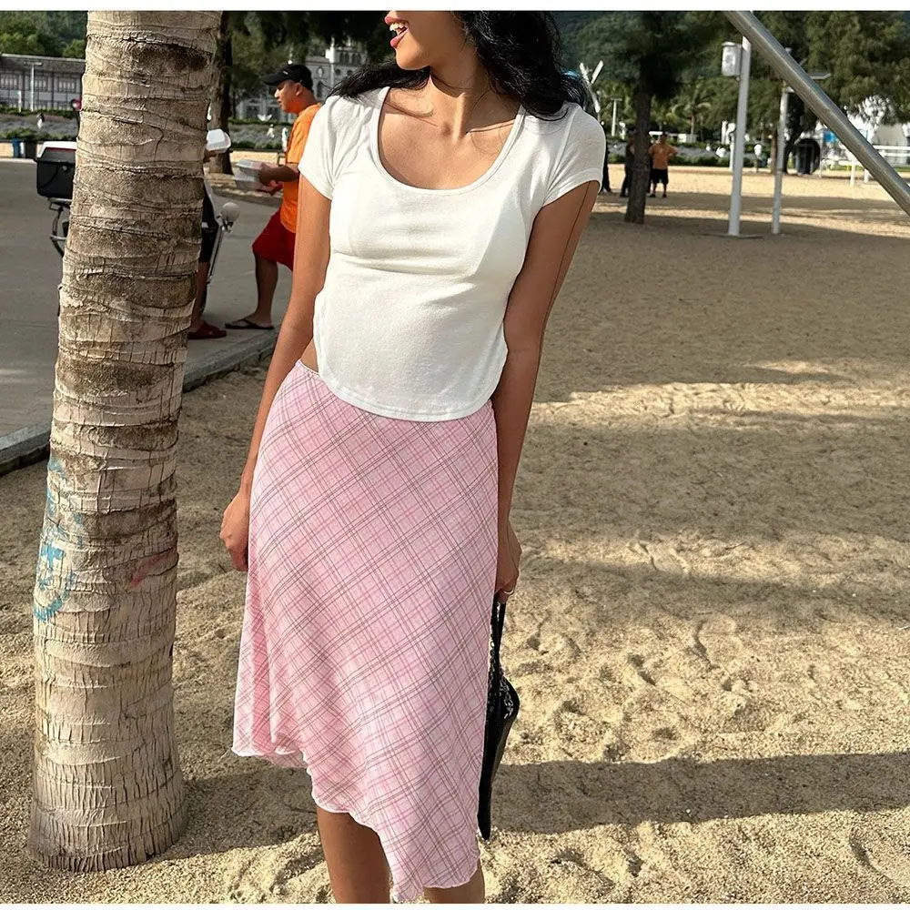 Y2k Skirts Streetwear Pink Checkered Women's Summer High-Waisted Simple A-Line Slim Skirt Trendy Women Clothing Bandage Skirts
Y2k Skirts Streetwear Pink Checkered Women's Summer High-Waisted Simple A-Line Slim Skirt Trendy Women Clothing Bandage Skirts