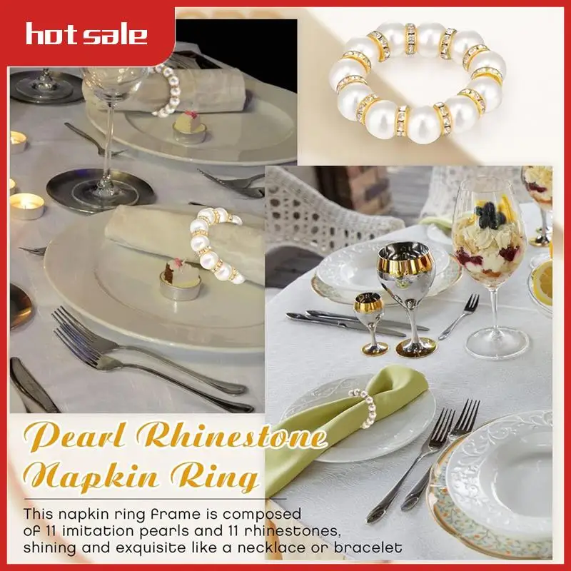 A33R-50 Pcs Napkin Rings Imitation Pearl Beaded Napkin Rings Elastic Rhinestone Serviette Rings For Table Party Decorations
A33R-50 Pcs Napkin Rings Imitation Pearl Beaded Napkin Rings Elastic Rhinestone Serviette Rings For Table Party Decorations