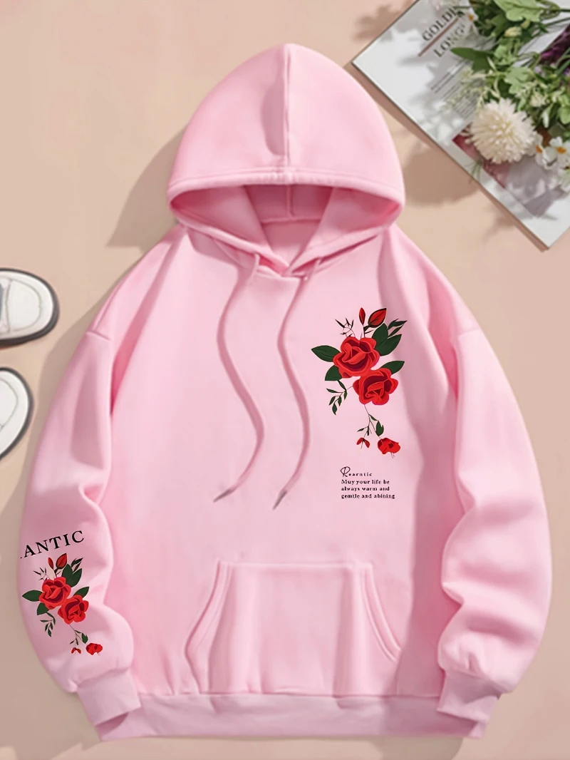 Casual Womans Hoodies Lantic Fresh Flower Printing Pullovers Warm Fleece Pocket Comfortable Sweatshirt Autumn Fashion Streetwear
Casual Womans Hoodies Lantic Fresh Flower Printing Pullovers Warm Fleece Pocket Comfortable Sweatshirt Autumn Fashion Streetwear