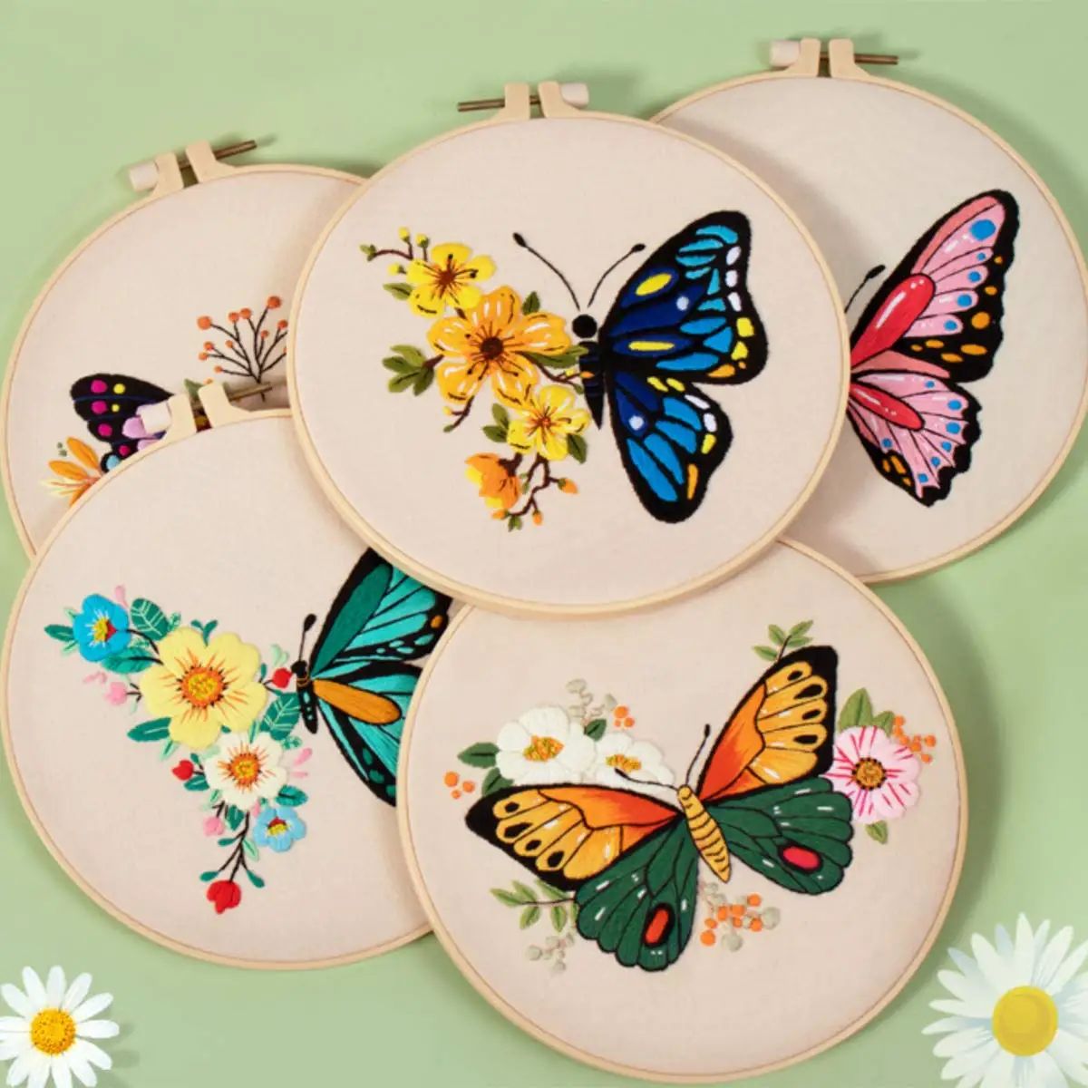 Unfinished DIY Embroidery Kit Butterfly Flowers Sewing Stitch Thread Tool Set Painting Decorative Material Bag for Beginner
Unfinished DIY Embroidery Kit Butterfly Flowers Sewing Stitch Thread Tool Set Painting Decorative Material Bag for Beginner