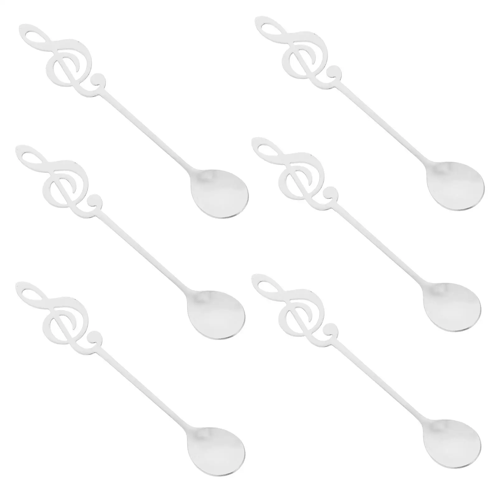 6 Pcs Musical Note Dessert Spoon Silverware Cute Stainless Steel Teaspoon Coffee Tea Ice Cream Serving Gadgets 
6 Pcs Musical Note Dessert Spoon Silverware Cute Stainless Steel Teaspoon Coffee Tea Ice Cream Serving Gadgets