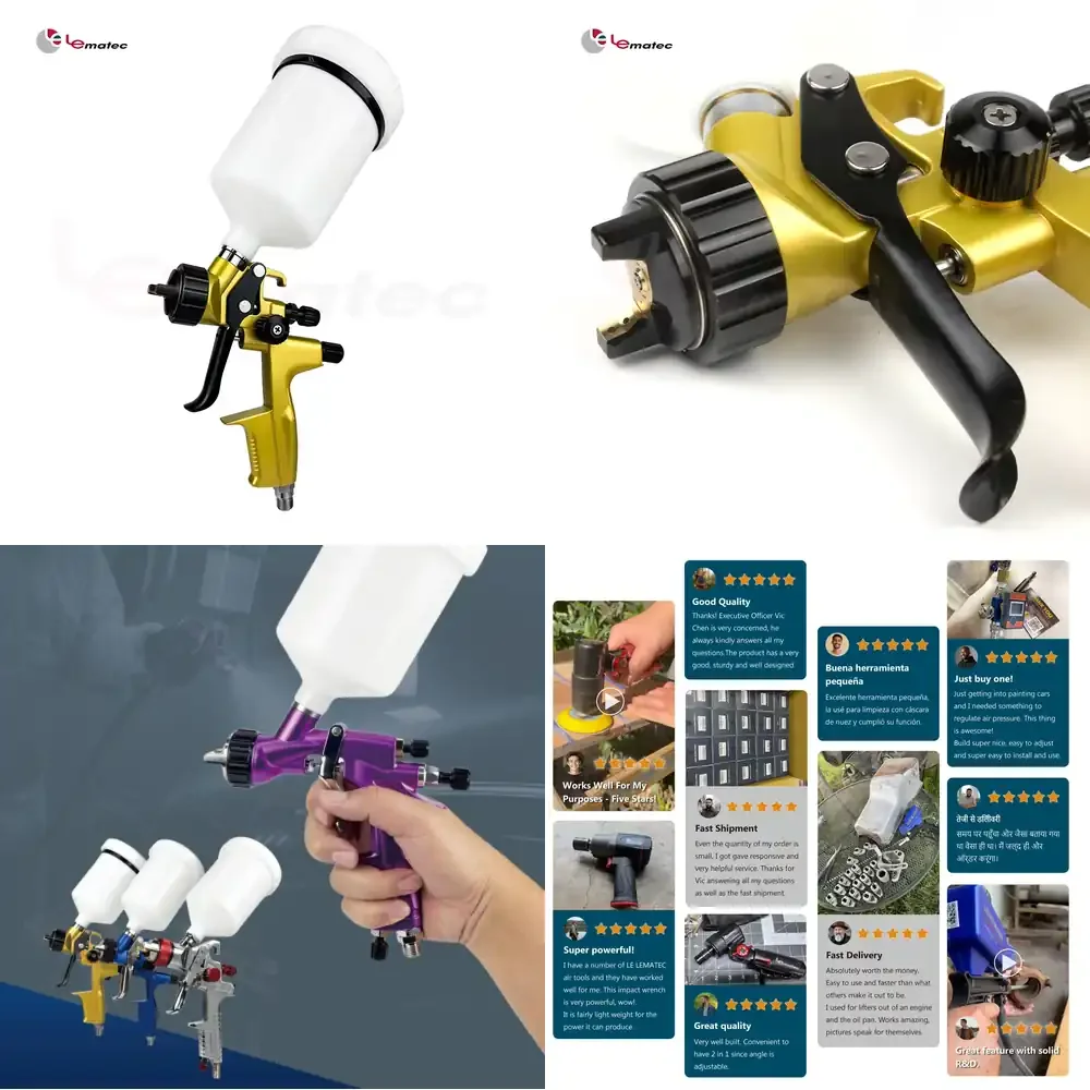 Professional Pneumatic HVLP Air Spray 1.3mm Nozzle 600ml DIY
Professional Pneumatic HVLP Air Spray 1.3mm Nozzle 600ml DIY