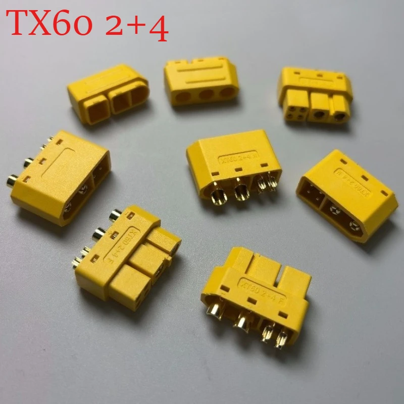 XT60 2+4 with Signal Pin Model Aircraft High Current Lithium Battery Plug Wire Connector with sheathWiring HarnessConnector
XT60 2+4 with Signal Pin Model Aircraft High Current Lithium Battery Plug Wire Connector with sheathWiring HarnessConnector