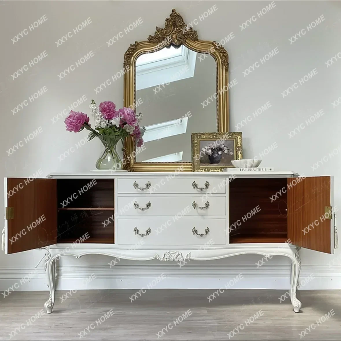 New Arrivals Solid Wood Art Vintage Sideboard Cabinet Country Double-Door Home Entrance Cabinet Living Room
New Arrivals Solid Wood Art Vintage Sideboard Cabinet Country Double-Door Home Entrance Cabinet Living Room