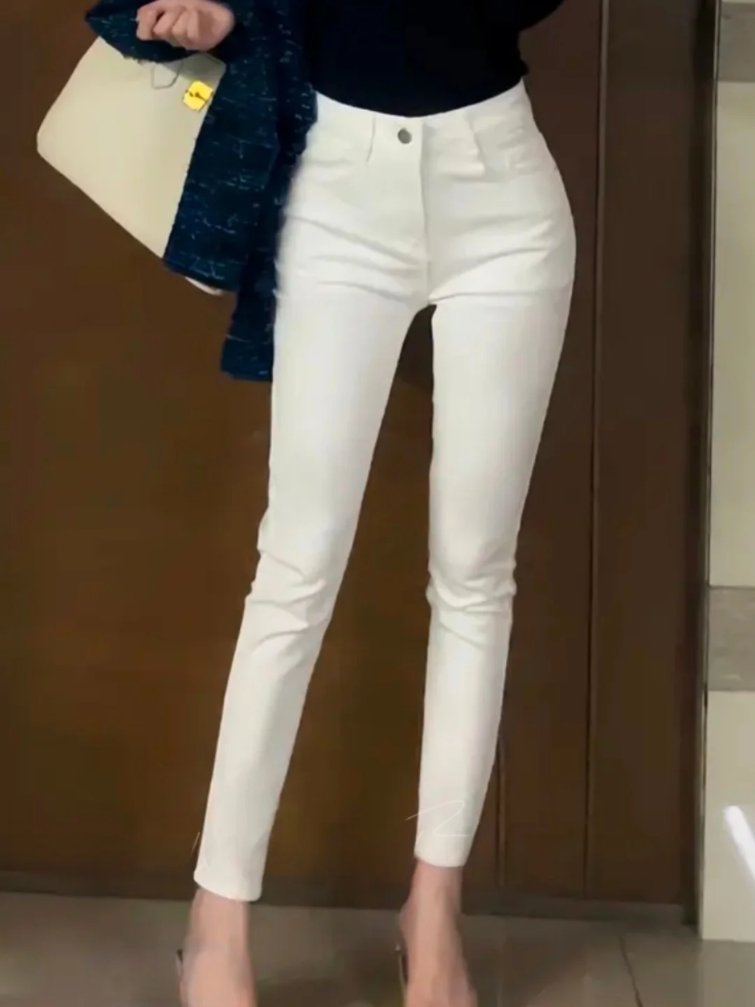 White High Waist Slim Fit Jeans Women's Basic Sle High Elastici Cotton Stretch Denim Sexy Butt Enhancing Autumn Faion
White High Waist Slim Fit Jeans Women's Basic Sle High Elastici Cotton Stretch Denim Sexy Butt Enhancing Autumn Faion