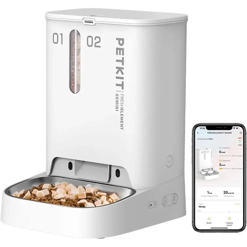 PETKIT Automatic Cat Feeder, 5L Automatic Cat Food Dispenser, Two Food Hoppers,Large Capacity Pet Dry Food Dispenser for Cat Dog
PETKIT Automatic Cat Feeder, 5L Automatic Cat Food Dispenser, Two Food Hoppers,Large Capacity Pet Dry Food Dispenser for Cat Dog