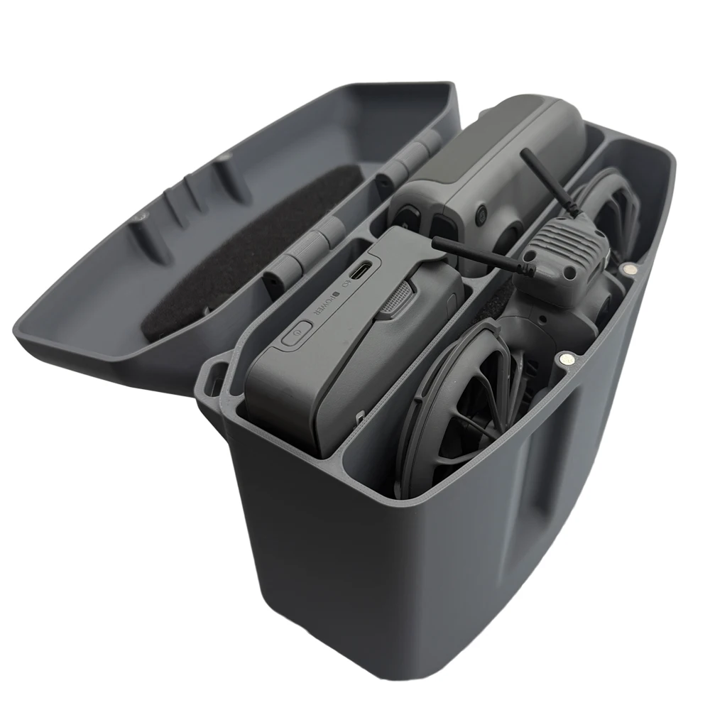 3D Printed Hard Case for DJI Neo2 Magnetic Lid Strap Holds Drone Battery Hub and RC N3 Controller
3D Printed Hard Case for DJI Neo2 Magnetic Lid Strap Holds Drone Battery Hub and RC N3 Controller