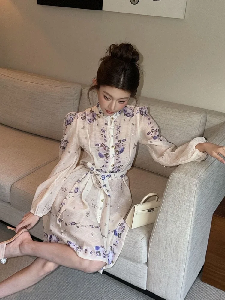 French Style Short Printed Skirt Heavy Embellished Tea Break Skirt Women's Summer Sweet Temperament Diamond Waist Cinched Skirt
French Style Short Printed Skirt Heavy Embellished Tea Break Skirt Women's Summer Sweet Temperament Diamond Waist Cinched Skirt
