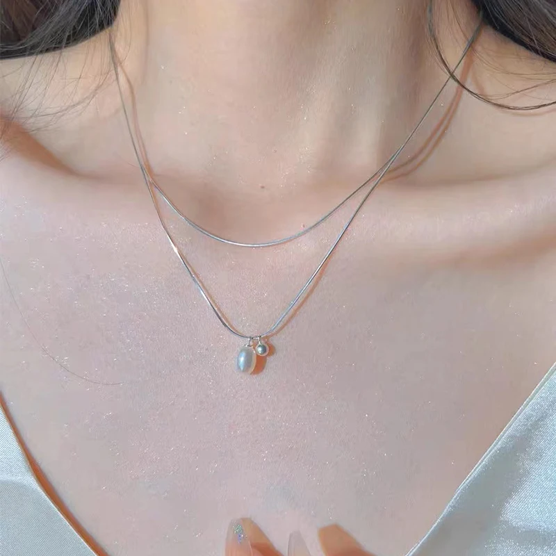Fashion 925 Sterling Silver Pearl Necklace Geometric Shape Charm Personality Choker Birthday Party Gift for Ladies Fine Jewelry
Fashion 925 Sterling Silver Pearl Necklace Geometric Shape Charm Personality Choker Birthday Party Gift for Ladies Fine Jewelry