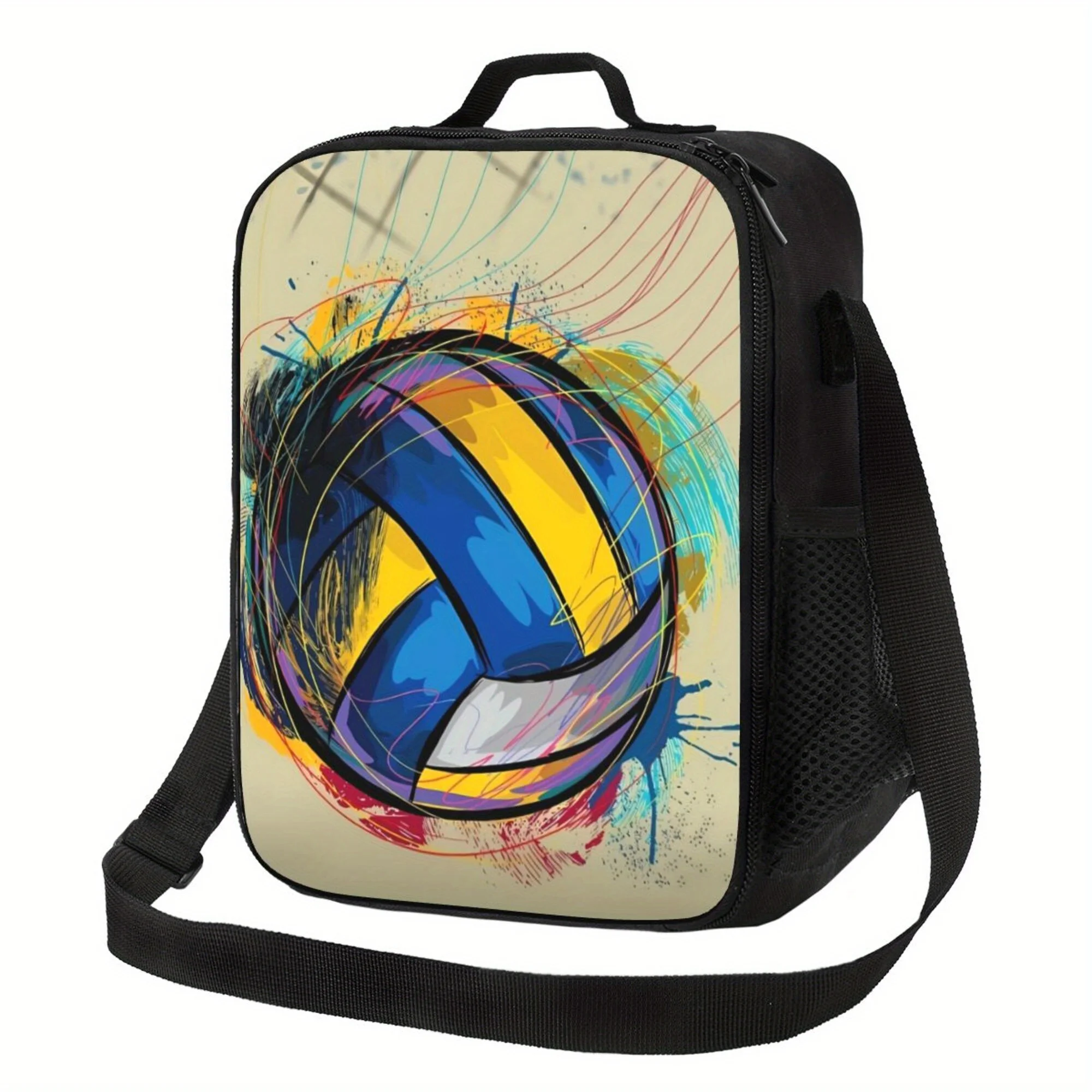 1pc Graffiti Volleyball Pattern Insulated Cooler Bag - Reusable, Portable Lunch Tote for Camping, Picnics, Beach Outings
1pc Graffiti Volleyball Pattern Insulated Cooler Bag - Reusable, Portable Lunch Tote for Camping, Picnics, Beach Outings