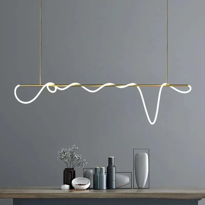 Minimalist Black Chandeliers For Dining Room Modern LED Dimmable Pendant Light For Kitchen Island Bar Gold Long Hanging Lamp
Minimalist Black Chandeliers For Dining Room Modern LED Dimmable Pendant Light For Kitchen Island Bar Gold Long Hanging Lamp