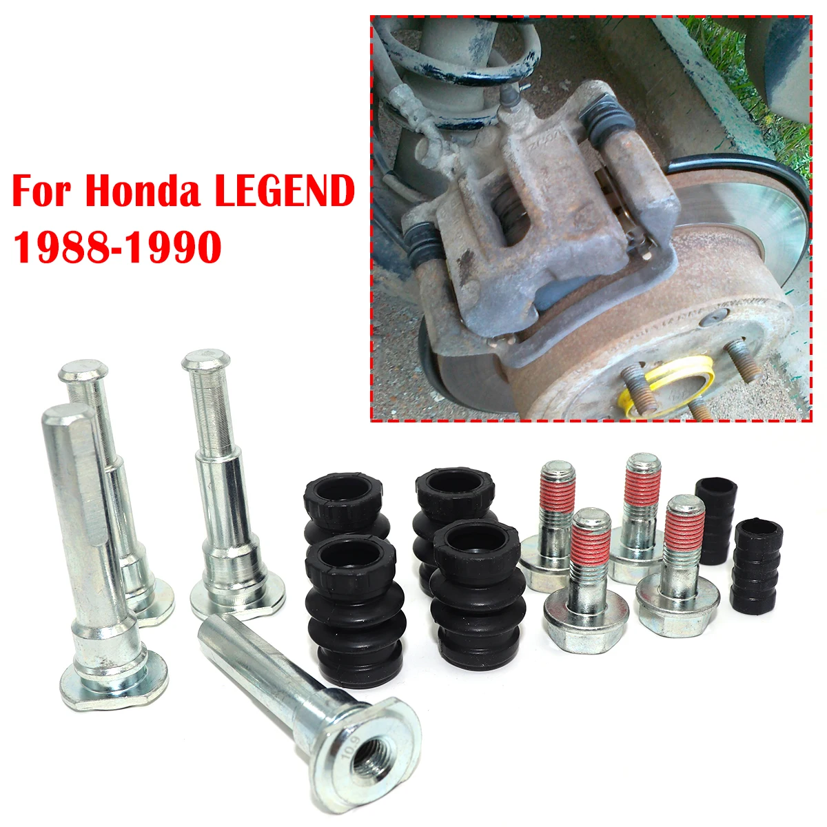 Brake Caliper Cylinder Slider Guide Pin For Honda LEGEND 1988-1990 For Disc Housing Bolts Rubber Bushing Boot Seal Replacement
Brake Caliper Cylinder Slider Guide Pin For Honda LEGEND 1988-1990 For Disc Housing Bolts Rubber Bushing Boot Seal Replacement