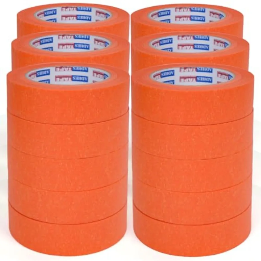 ADHES Orange Masking Tape 1.2 Inch x Yards, Rolls UV Resistant No Residue Painters Tape, Multi-Surface Automotive Masking Tape
ADHES Orange Masking Tape 1.2 Inch x Yards, Rolls UV Resistant No Residue Painters Tape, Multi-Surface Automotive Masking Tape