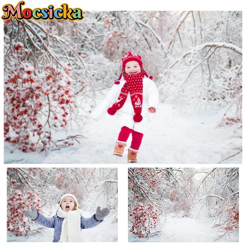 Mocsicka Winter Tree Ice Snow Decoration Photography Background Nature Branches Red Flowers White Snowscape Photo Backdrop Props
Mocsicka Winter Tree Ice Snow Decoration Photography Background Nature Branches Red Flowers White Snowscape Photo Backdrop Props