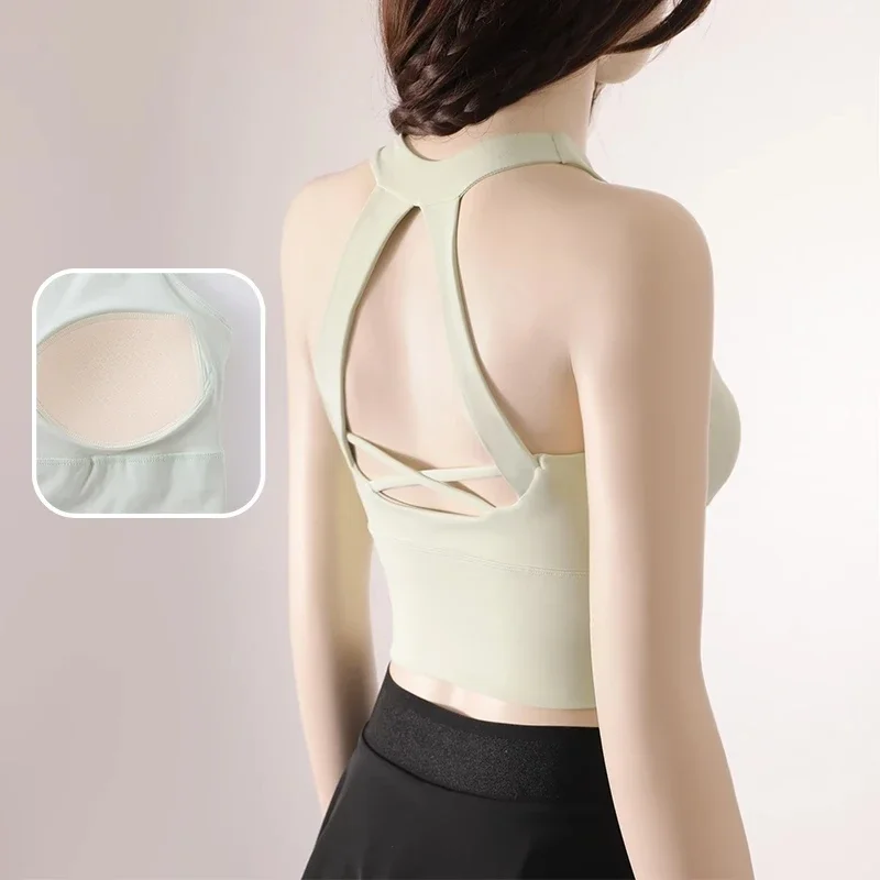 Women's Lightweight High Impact Backless Sports Crop Tops Cross Straps Elastic Push Up Shockproof Workout Yoga Bra
Women's Lightweight High Impact Backless Sports Crop Tops Cross Straps Elastic Push Up Shockproof Workout Yoga Bra