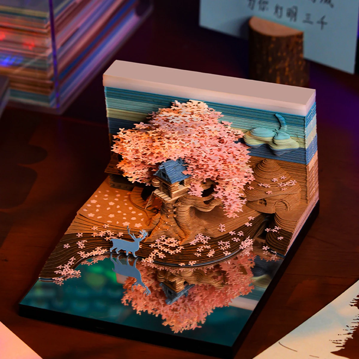 3D Creative Art Birthday Valentine's Day Cherry Blossom Tree House Sticky Notes Calendar School Stationery and Office Supplies
3D Creative Art Birthday Valentine's Day Cherry Blossom Tree House Sticky Notes Calendar School Stationery and Office Supplies