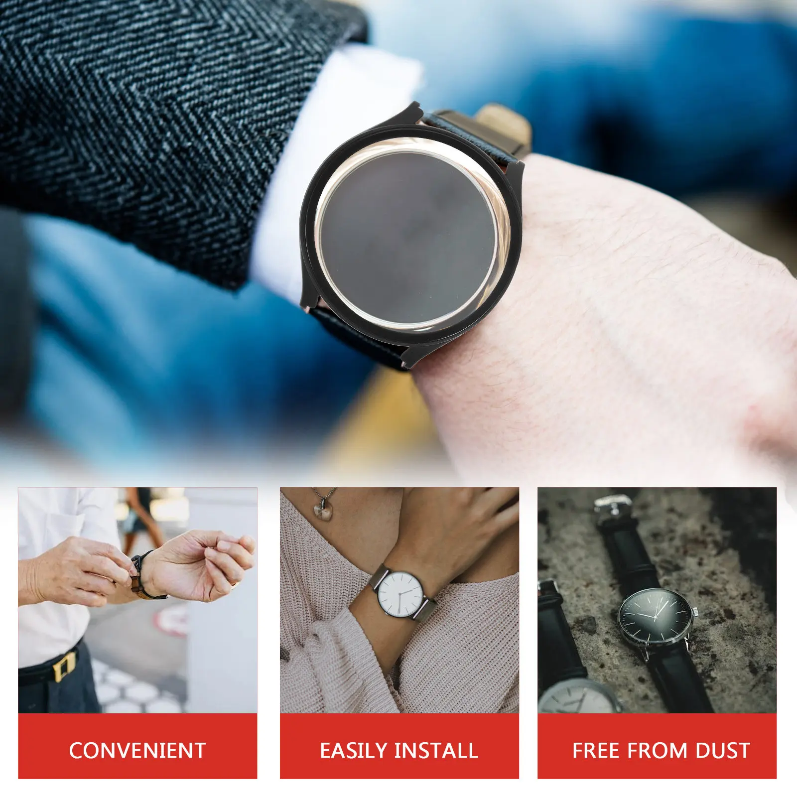 2 шт. защитный чехол для часов из твердого поликарбоната, легкий, ударопрочный, с защитой экрана, совместим с Galaxy Watch5.
2 шт. защитный чехол для часов из твердого поликарбоната, легкий, ударопрочный, с защитой экрана, совместим с Galaxy Watch5.