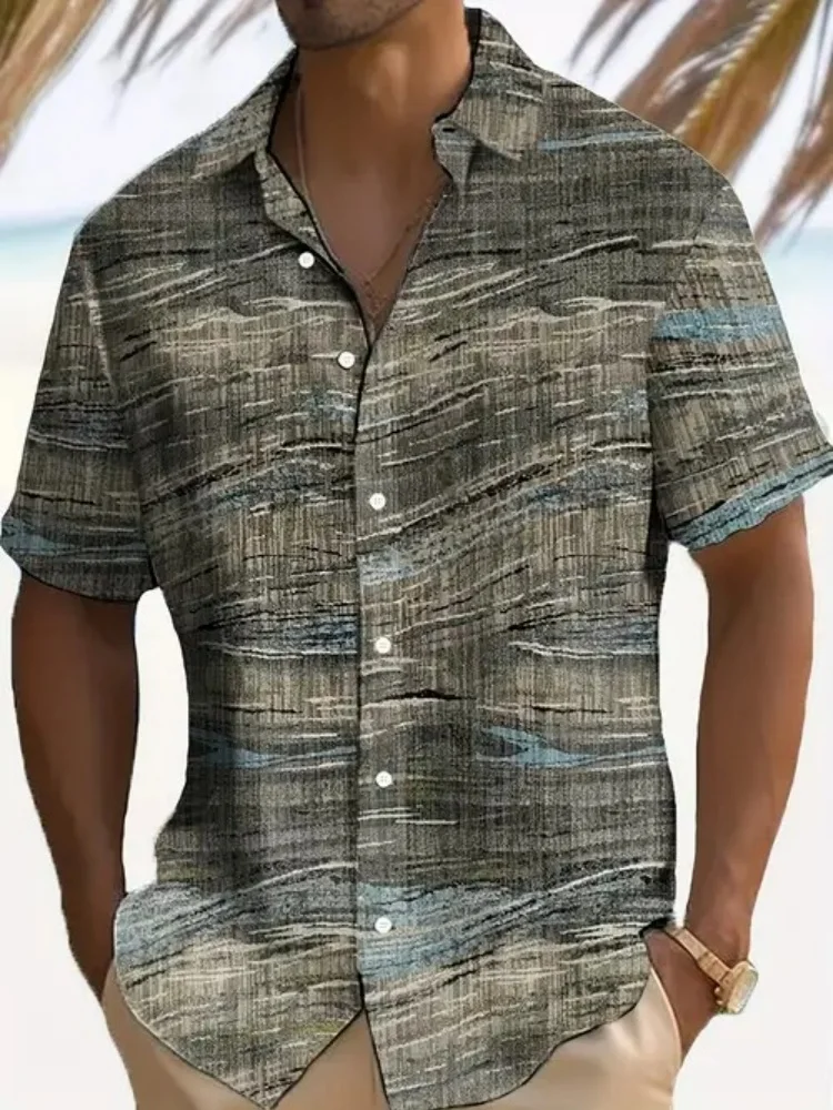 Men Bohemian Beach Wear Shirts Fashion Summer Holiday Lapel Collar Tops Short Sleeve Single Breast Harajuku Blouse Oversized
Men Bohemian Beach Wear Shirts Fashion Summer Holiday Lapel Collar Tops Short Sleeve Single Breast Harajuku Blouse Oversized