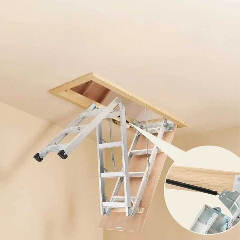 Регулируемая по высоте многофункциональная складная алюминиевая чердачная лестница с грузоподъемностью 375 фунтов/170 кг, диапазон высоты 9,8–10,3 футов/3–3,13 м
Регулируемая по высоте многофункциональная складная алюминиевая чердачная лестница с грузоподъемностью 375 фунтов/170 кг, диапазон высоты 9,8–10,3 футов/3–3,13 м