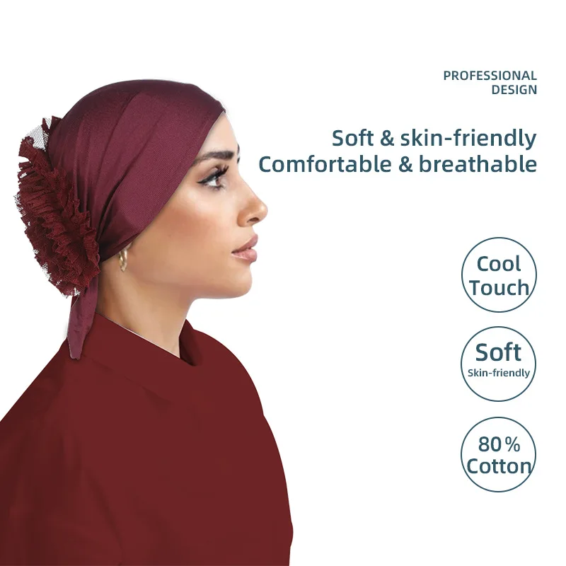 New Lace Flower Underscarf Turban Indian Hat Women Muslim Inner Hijab Beanies Bonnet Lace Up Headscarf Undercap Head Wrap Cover
New Lace Flower Underscarf Turban Indian Hat Women Muslim Inner Hijab Beanies Bonnet Lace Up Headscarf Undercap Head Wrap Cover