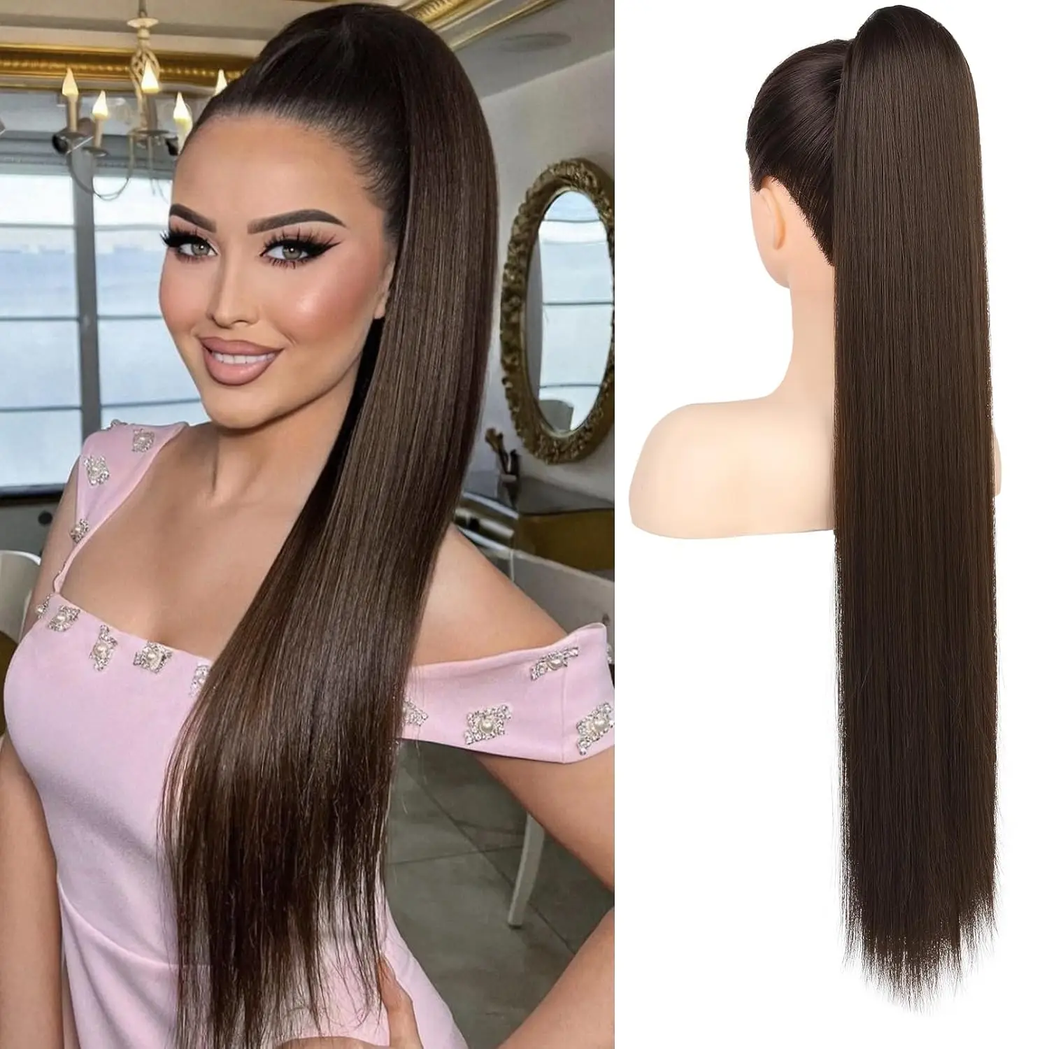 Synthetic Fiber Hair Ponytail Hair Extensions Ponytail Human Hair Extensions Straight Pony Tails Hair Extension for Women
Synthetic Fiber Hair Ponytail Hair Extensions Ponytail Human Hair Extensions Straight Pony Tails Hair Extension for Women