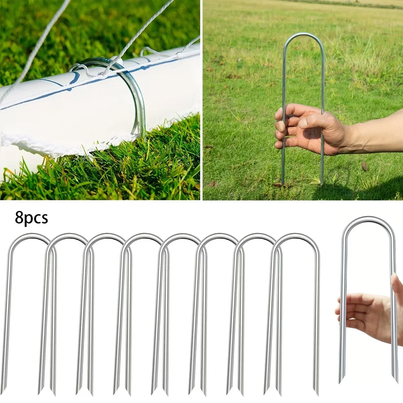 6pcs Heavy-Duty U-Shaped Wind Post, Ground Anchors Heavy-Duty Trampoline Anchor Kit and Steel Trampoline Fastening Anchor Kit
6pcs Heavy-Duty U-Shaped Wind Post, Ground Anchors Heavy-Duty Trampoline Anchor Kit and Steel Trampoline Fastening Anchor Kit
