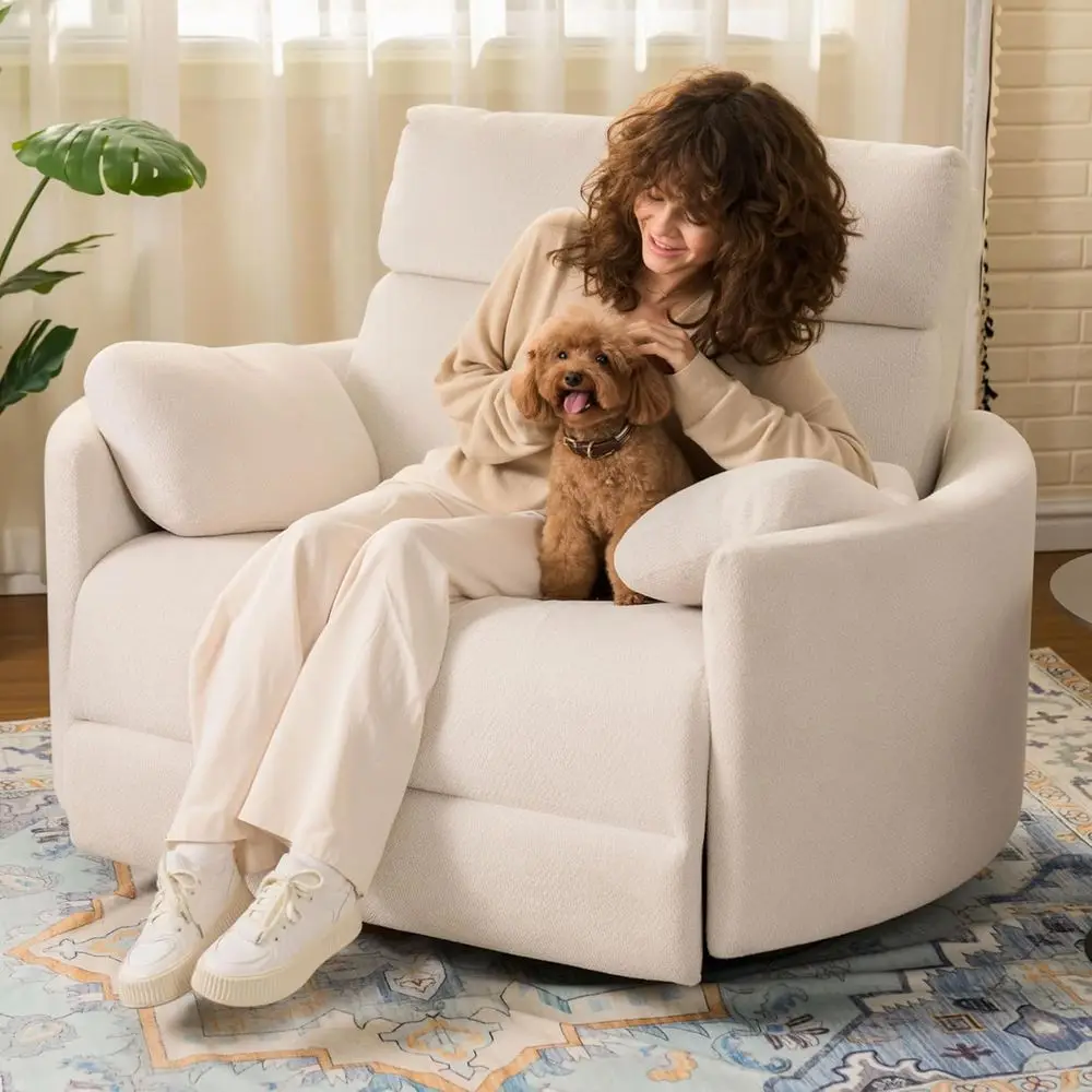 Oversized 54 Power Recliner for Big Adults, Chenille Fabric with USB & Type-C Ports, Wide Sofa with Pillows for Living Room and
Oversized 54 Power Recliner for Big Adults, Chenille Fabric with USB & Type-C Ports, Wide Sofa with Pillows for Living Room and