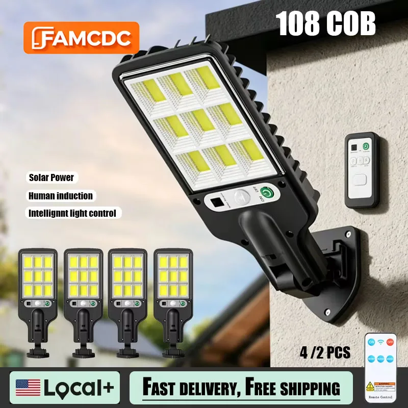 Solar Street Light Outdoor COB LED Motion Sensor Solar Lamp 3 Modes Waterproof Wall Light Garden Yard Pathway Lighting
Solar Street Light Outdoor COB LED Motion Sensor Solar Lamp 3 Modes Waterproof Wall Light Garden Yard Pathway Lighting