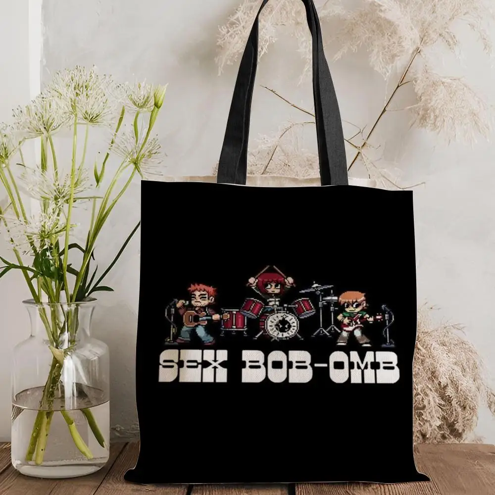 Cartoon S-Scott P-Pilgrim Storage Bags Canvas Double-Sided Print Tote Bag Large Capacity Shoulder Fashion Shopping Handbag
Cartoon S-Scott P-Pilgrim Storage Bags Canvas Double-Sided Print Tote Bag Large Capacity Shoulder Fashion Shopping Handbag