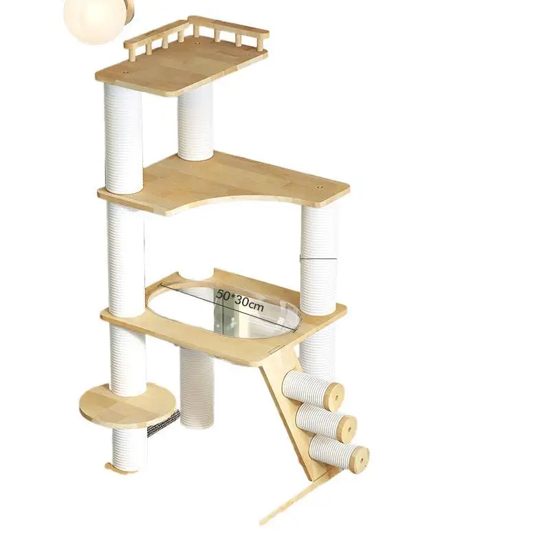 Solid wood cat climbing frame, oak space capsule, cat shelf, cat tree nest integrated
Solid wood cat climbing frame, oak space capsule, cat shelf, cat tree nest integrated