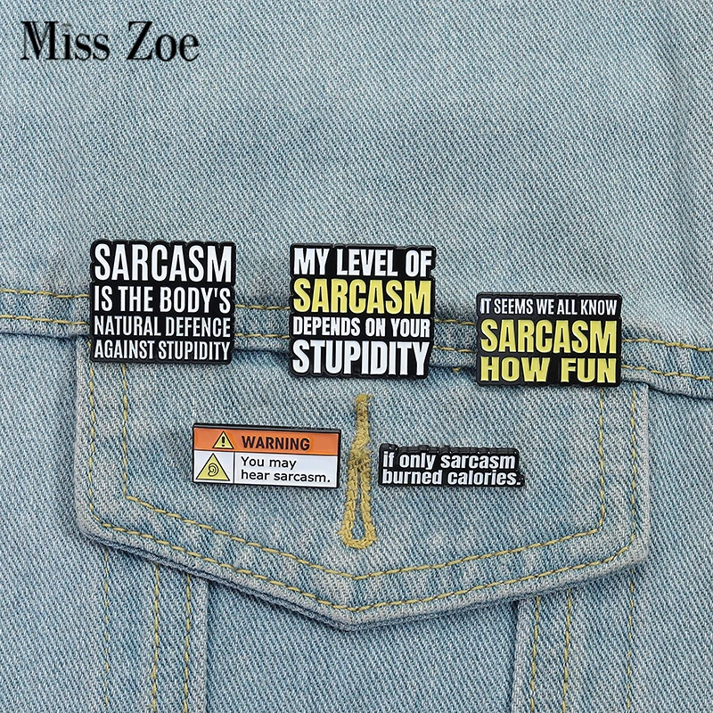 Sarcasm Quotes Enamel Pins Custom If Only Sarcasm Burned Calories Brooches Lapel Badges Clothes Funny Jewelry Gift for Friends
Sarcasm Quotes Enamel Pins Custom If Only Sarcasm Burned Calories Brooches Lapel Badges Clothes Funny Jewelry Gift for Friends