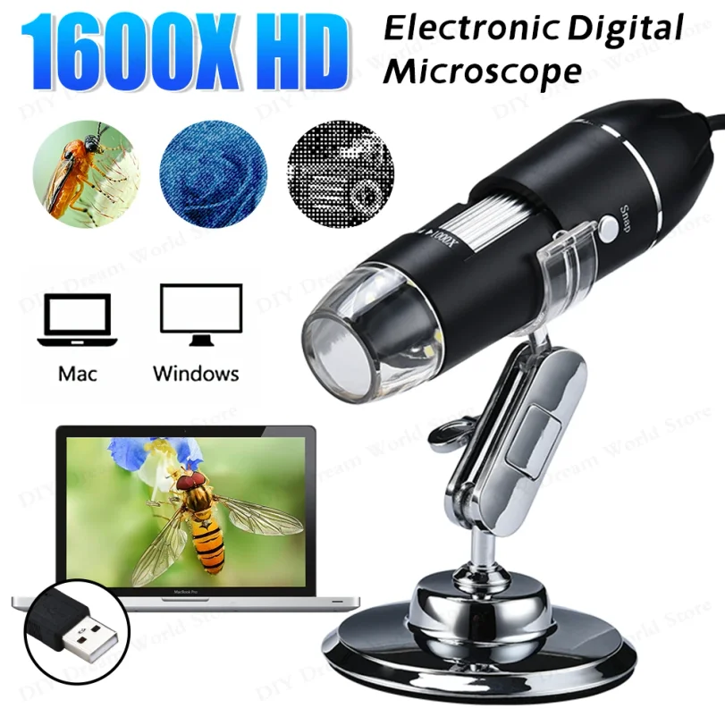 1600X Digital Microscope Camera Electronic Magnification Endoscope For Soldering LED Magnifier USB Charge Magnifier for WIN XP/7
1600X Digital Microscope Camera Electronic Magnification Endoscope For Soldering LED Magnifier USB Charge Magnifier for WIN XP/7