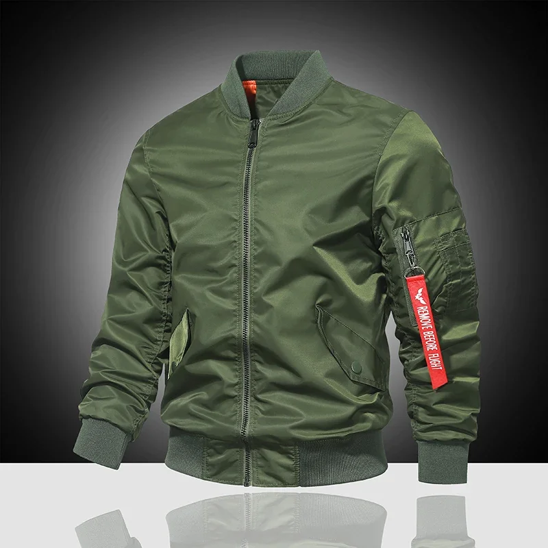 Spring Autumn Air Force MA1 Pilot High Qualit Jackets Men Solid Color Baseball Suit Casual Versatile Large Work Cycling Jackets
Spring Autumn Air Force MA1 Pilot High Qualit Jackets Men Solid Color Baseball Suit Casual Versatile Large Work Cycling Jackets