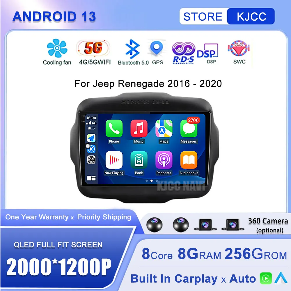 9" Android 13 For Jeep Renegade 2016 2017 2018 2019 2020 Car Radio Multimedia Video Player GPS Navigation CarPlay Autoradio DSP
9" Android 13 For Jeep Renegade 2016 2017 2018 2019 2020 Car Radio Multimedia Video Player GPS Navigation CarPlay Autoradio DSP