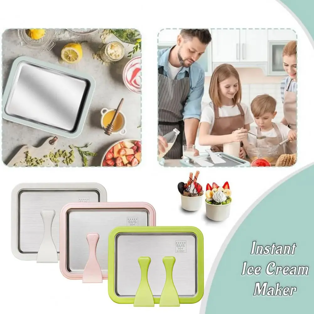 2 Non-Stick Scrapers Fried Yogurt Maker Fried Ice Machine Stainless Steel Large Freezing Tray DIY Rolled Ice Cream Kit
2 Non-Stick Scrapers Fried Yogurt Maker Fried Ice Machine Stainless Steel Large Freezing Tray DIY Rolled Ice Cream Kit
