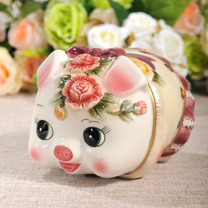 Pink Ceramic Rose Piggy Bank for Girls, Creative Piggy Bank, Home Decor Crafts, Room Decoration Objects, Child Figurine Gifts
Pink Ceramic Rose Piggy Bank for Girls, Creative Piggy Bank, Home Decor Crafts, Room Decoration Objects, Child Figurine Gifts