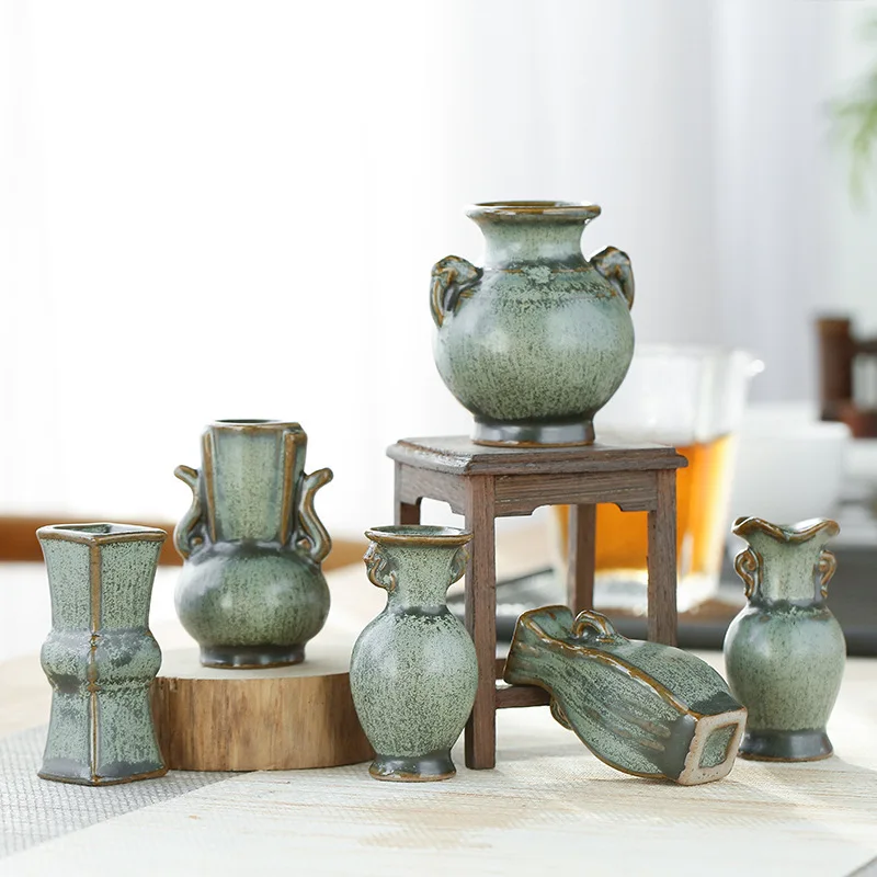 10pcs Ceramic Miniature Vase Green Retro Flower Vase Chinese-style Living Room Flower Vase Crafts Tabletop Ornament Decoratio
10pcs Ceramic Miniature Vase Green Retro Flower Vase Chinese-style Living Room Flower Vase Crafts Tabletop Ornament Decoratio