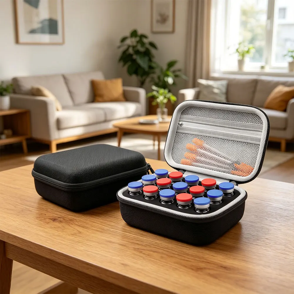 Handheld Insulin Storage Case insulin vial holder 9/15/30 slots for standard 5/10ml vial,EVA Insulin Vials Portable Organizer
Handheld Insulin Storage Case insulin vial holder 9/15/30 slots for standard 5/10ml vial,EVA Insulin Vials Portable Organizer