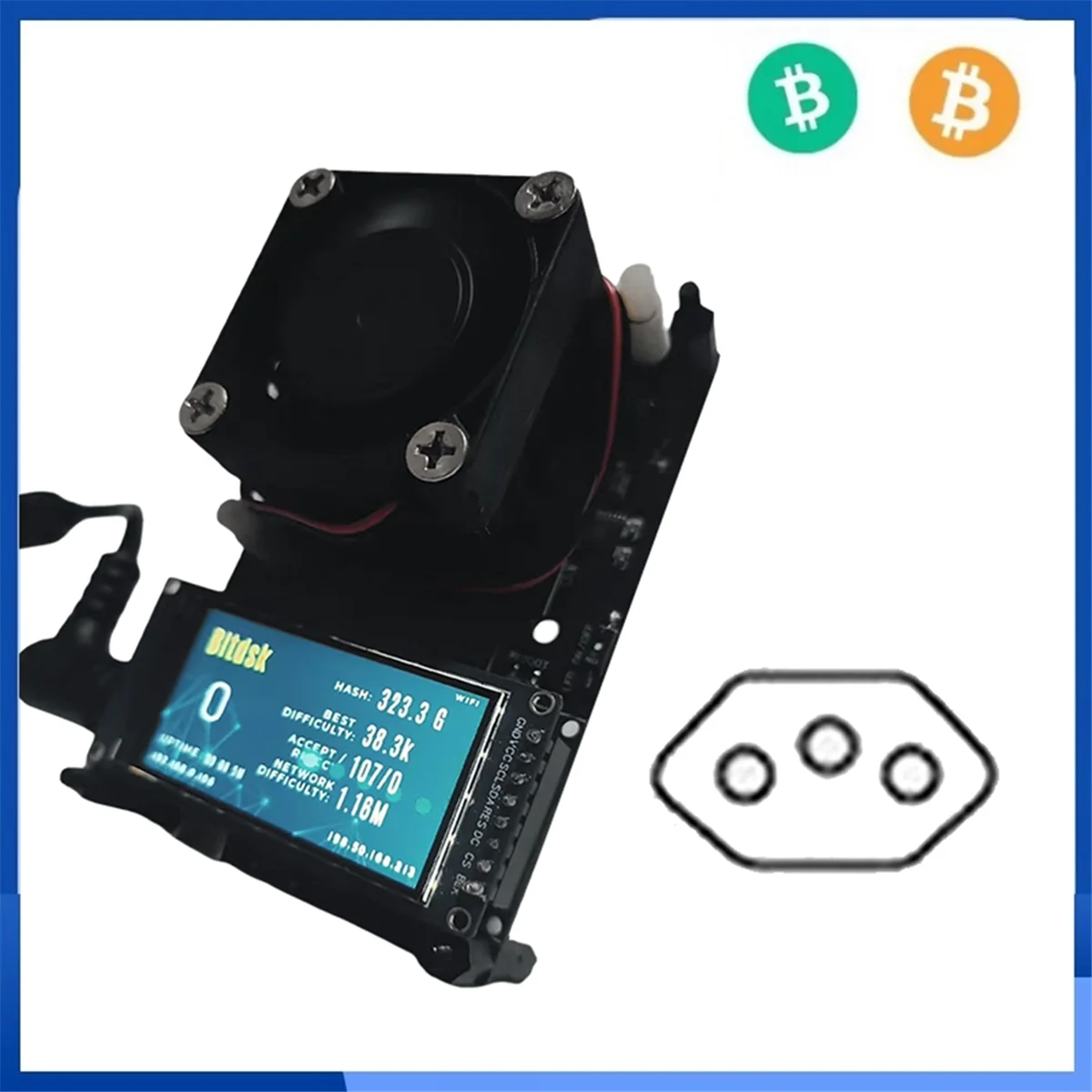 AB20-Bitaxe Miner 300Gh/S BM1397 ASIC Stand-Alone BitDSK BTC Miner Solo Lottery Miner Bitcoin Price Monitor Weather Clock(BR)
AB20-Bitaxe Miner 300Gh/S BM1397 ASIC Stand-Alone BitDSK BTC Miner Solo Lottery Miner Bitcoin Price Monitor Weather Clock(BR)