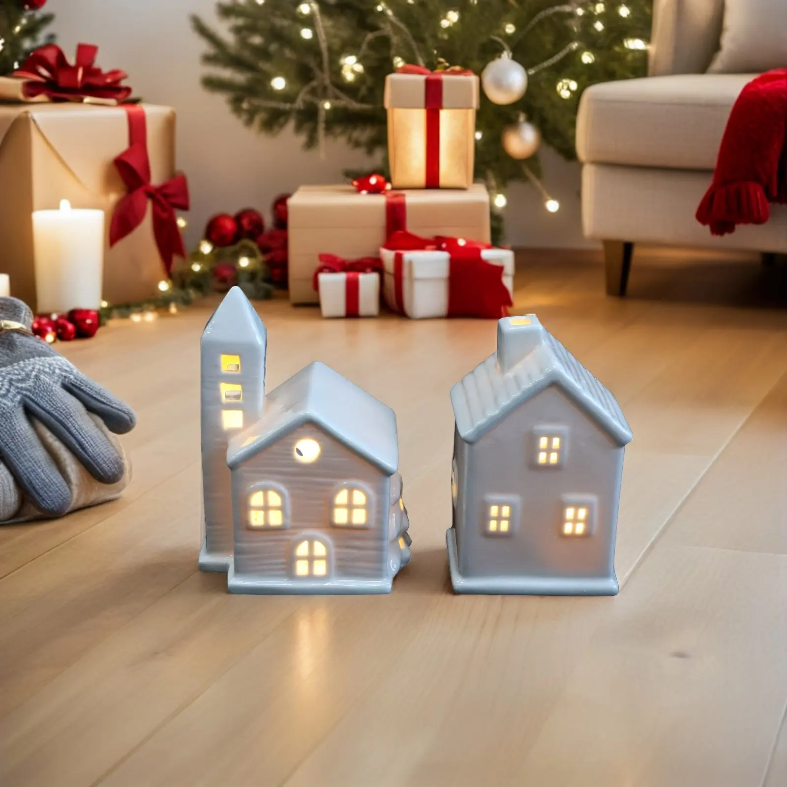2Pcs Ceramic LED Village Houses Ornament Set Hand-Painted Small Glowing Holiday Decor for Christmas Tree Hanging Living Room
2Pcs Ceramic LED Village Houses Ornament Set Hand-Painted Small Glowing Holiday Decor for Christmas Tree Hanging Living Room