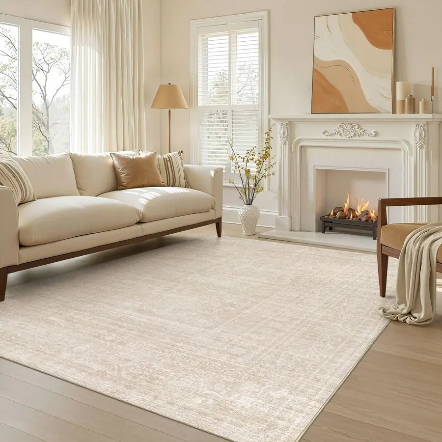 5x7 Area Rugs Living Room Washable Large Vintage Beige Rug Neutral NonSlip Soft Stain Resistant Indoor Carpet for Bedroom Nurser
5x7 Area Rugs Living Room Washable Large Vintage Beige Rug Neutral NonSlip Soft Stain Resistant Indoor Carpet for Bedroom Nurser