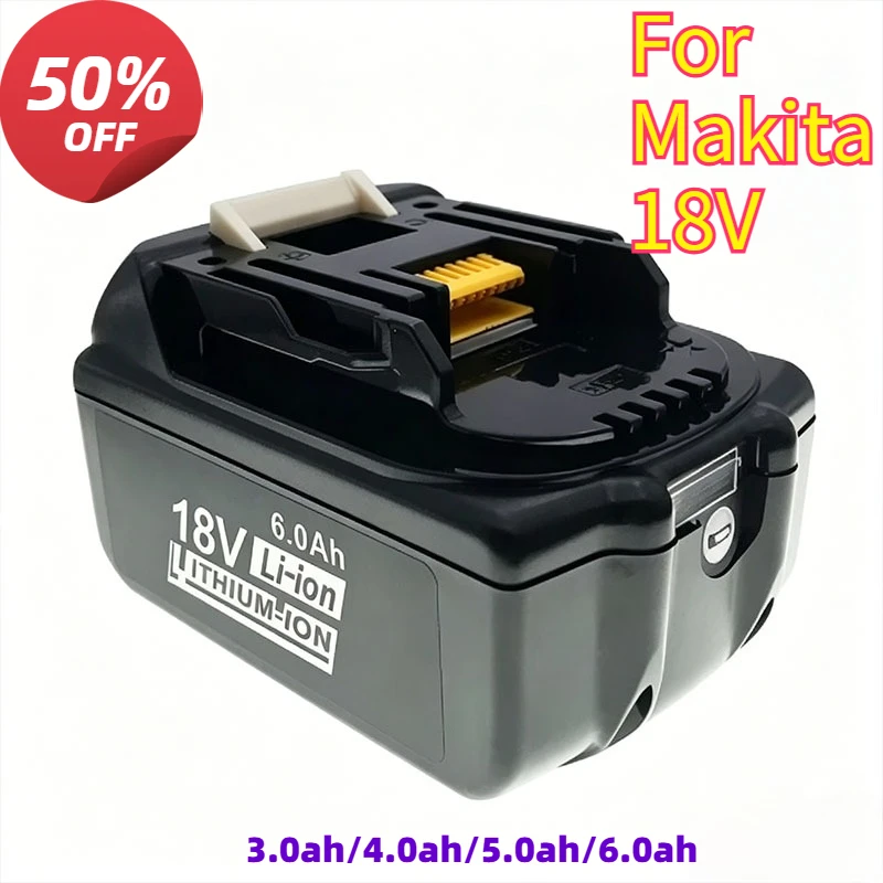 6.0Ah 18V Lithium Battery Replacement for Makita BL1860B BL1860 BL1840 BL1830 LXT Series Cordless Tools LED Power Indicator
6.0Ah 18V Lithium Battery Replacement for Makita BL1860B BL1860 BL1840 BL1830 LXT Series Cordless Tools LED Power Indicator