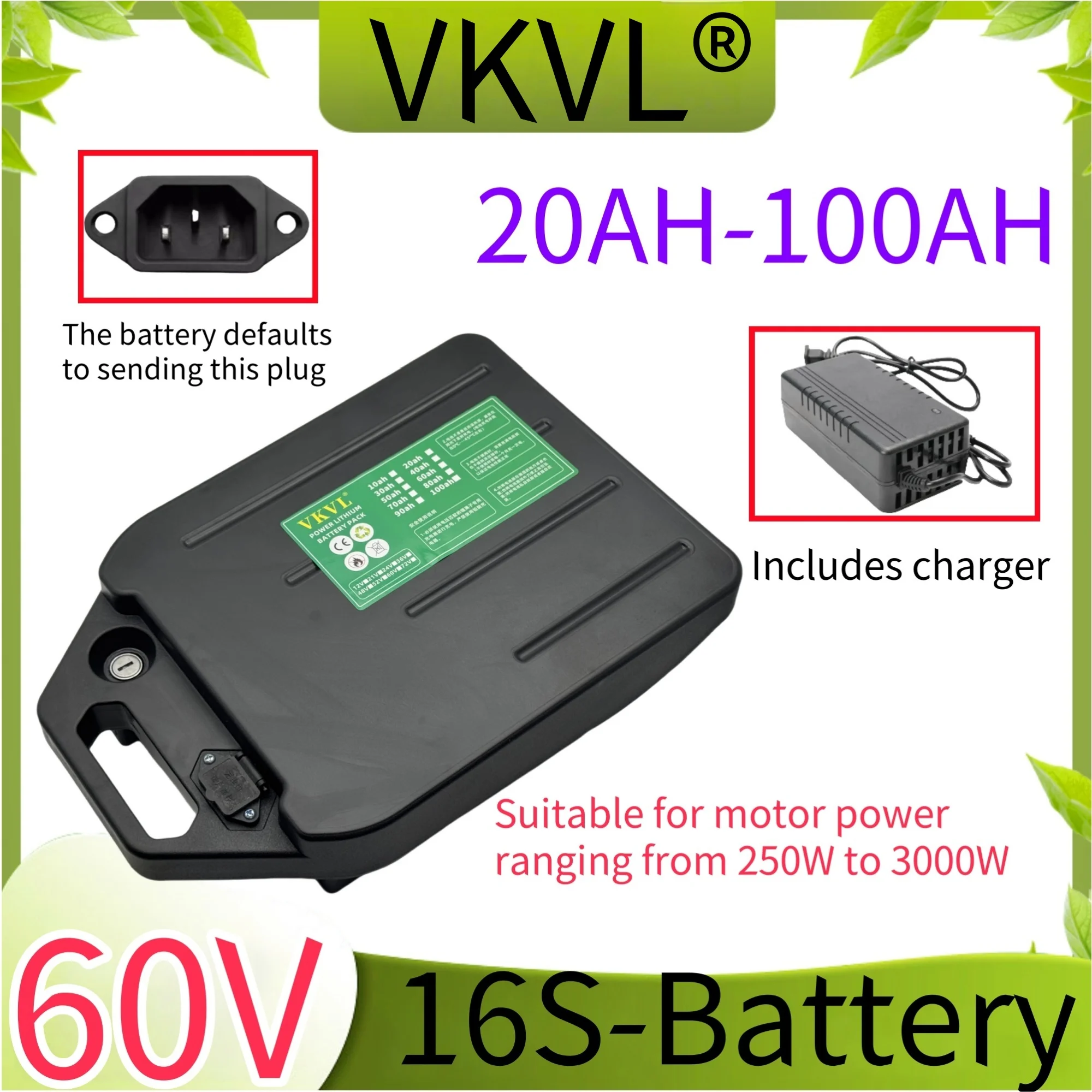 Air fast transportation,Send within 24 hours,60V100AH,18650 lithium battery,Lithium battery pack,Suitable for motors below 3000W
Air fast transportation,Send within 24 hours,60V100AH,18650 lithium battery,Lithium battery pack,Suitable for motors below 3000W