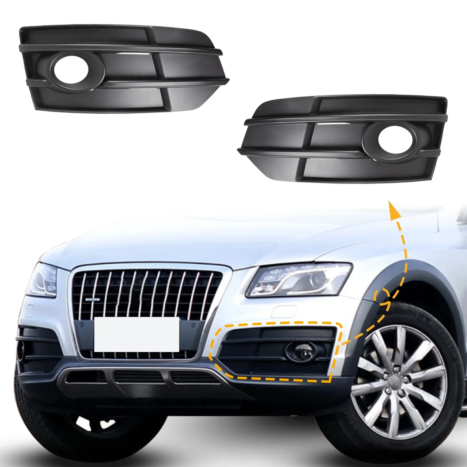 Fog Light Frame Lamp Trim Grill Cover Under Front Bumper For Audi Q5 Offroad 2009-2016 8R0807681G 8R0807682G Car Accessories
Fog Light Frame Lamp Trim Grill Cover Under Front Bumper For Audi Q5 Offroad 2009-2016 8R0807681G 8R0807682G Car Accessories