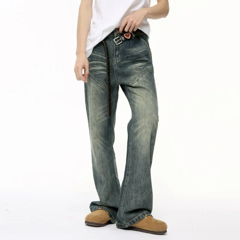 KIDWHXR Man Bootcut Pant Vintage Contrast Color Washed Male Denim Pant Streetwear Mid Waist Pocket Casual Men Full Length Pant
KIDWHXR Man Bootcut Pant Vintage Contrast Color Washed Male Denim Pant Streetwear Mid Waist Pocket Casual Men Full Length Pant