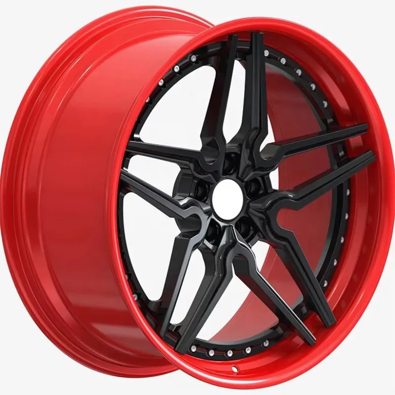 Factory Custom 6061-T6 Aluminum Alloy Two-piece Red Rims 19-inch Forged Car Wheels
Factory Custom 6061-T6 Aluminum Alloy Two-piece Red Rims 19-inch Forged Car Wheels