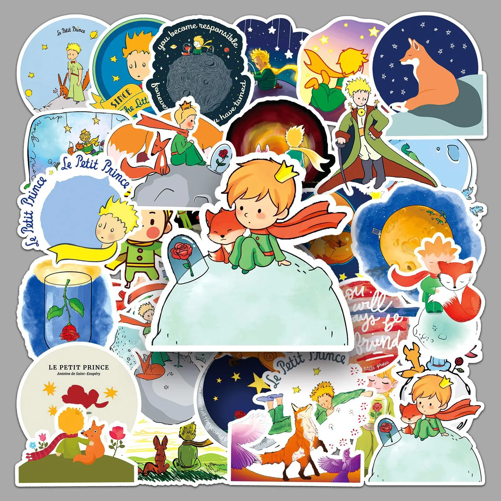 50PCS The Little Prince Graffiti Stickers Decals Suitcase Laptop Computer Water Cup Guitar Decoration DIY Kids Classics Toy Gift
50PCS The Little Prince Graffiti Stickers Decals Suitcase Laptop Computer Water Cup Guitar Decoration DIY Kids Classics Toy Gift