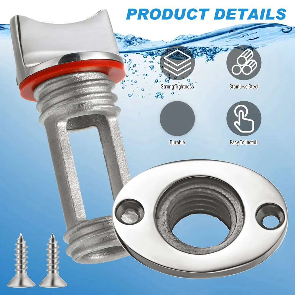 Морская сливная пробка из нержавеющей стали, комплект сливной пробки для лодки, пробка для шеста для отверстия 1 дюйм, резьба для 3/4 дюйма 
Морская сливная пробка из нержавеющей стали, комплект сливной пробки для лодки, пробка для шеста для отверстия 1 дюйм, резьба для 3/4 дюйма